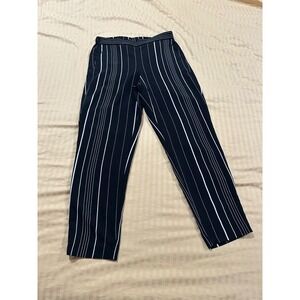 Facet Collection Striped Pull On Pants Womens Small Dark Academia Minimalist